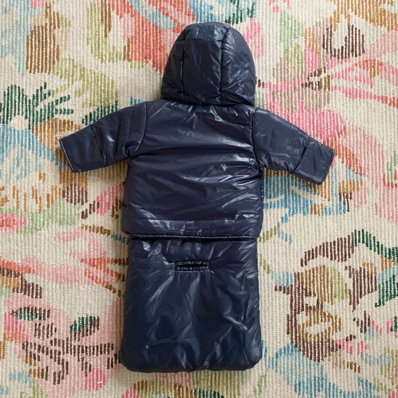 7AM Enfant Navy BagOCoat Bunting Suit 0-3 Mths - Picture 2 of 9
